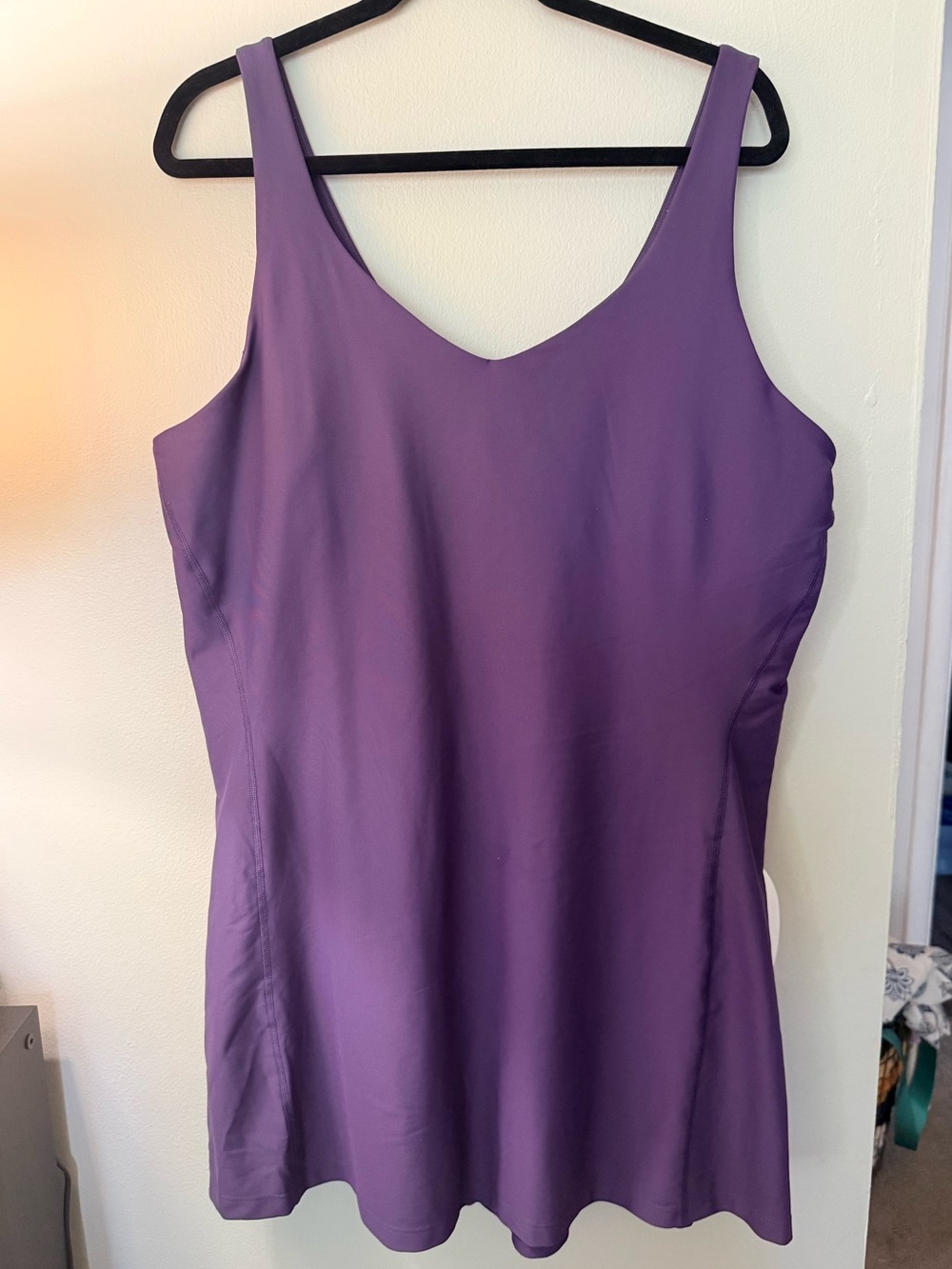 Old Navy Active Plum V-Neck Mini Tank Dress/Skort